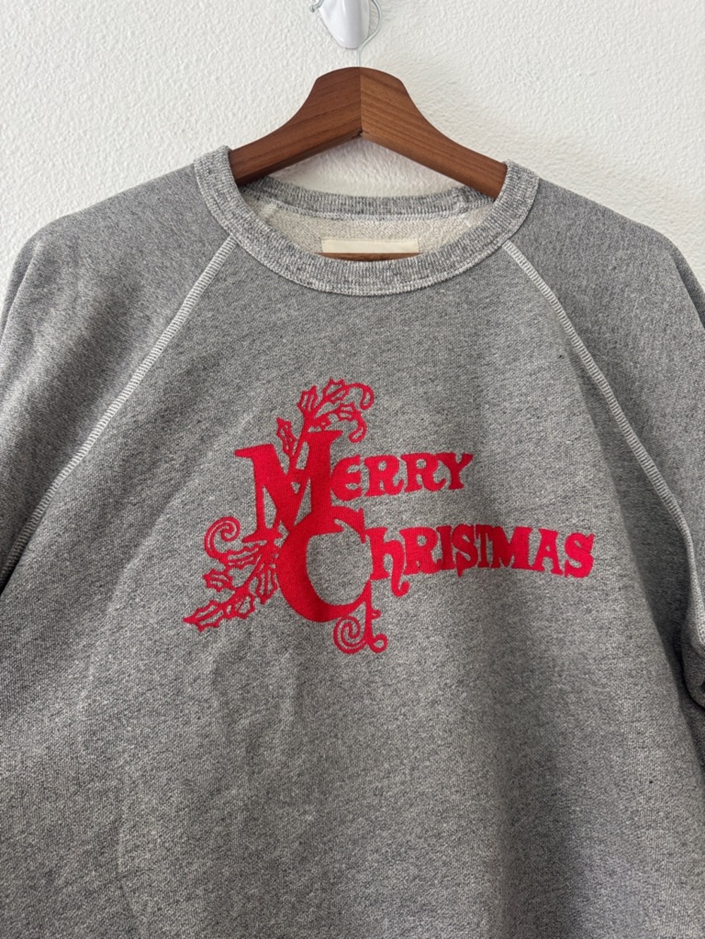 The Great. The College Sweatshirt NWT Sweater Merry Christmas Grey 1 Small RARE - Picture 2 of 8